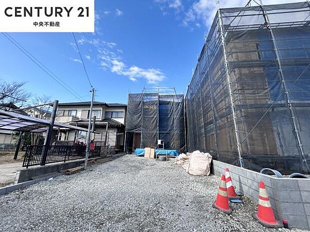 【3号棟】現在の建築状況、上棟しました♪(2026.2.26撮影)