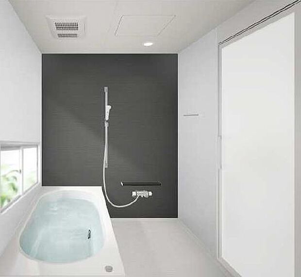 浴室換気暖房乾燥機なので雨の日のお洗濯も安心！※写真・イラストはイメージです。実際の仕様が画像と異なる場合がございますので、ご注意ください。