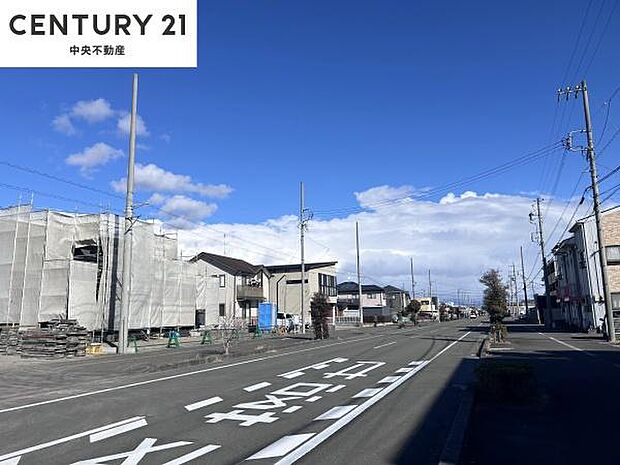 南側前面道路の様子です(2026.2.8)