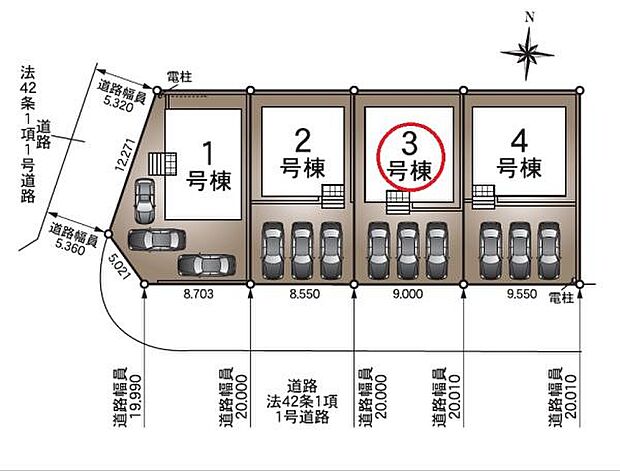 敷地内に3台分の駐車スペースを確保!来客時や将来用としても活用でき、ライフスタイルの変化にも柔軟に対応できます!