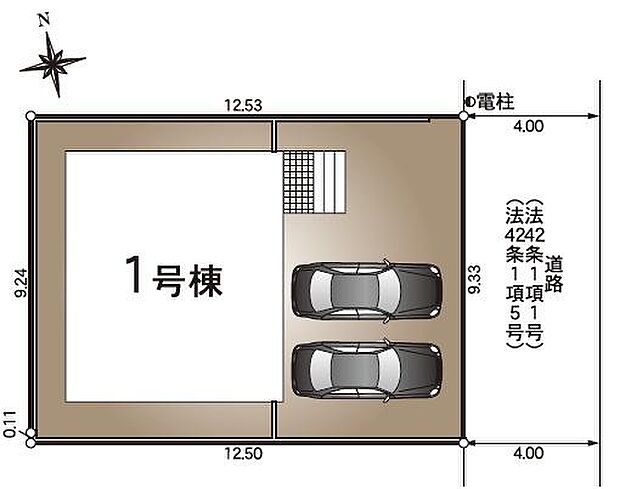 駐車スペース並列2台!