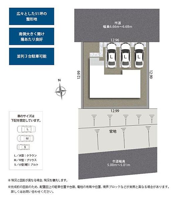 並列駐車3台可能◎