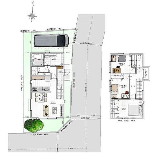 建物面積82.80ｍ2。建物本体参考価格25964360万円（税込）。建物参考プランは一例です。プランはお客様が自由に決定できます