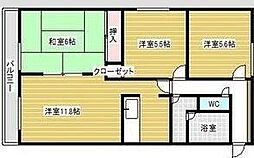 101松井ビル 3LDKの間取図画像