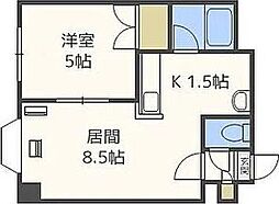 セントポーリア五番館 1LDKの間取図画像