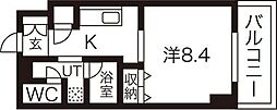 レフィーナ円山 1Kの間取図画像