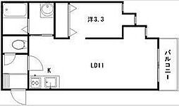ビアンエステート美園 1LDKの間取図画像