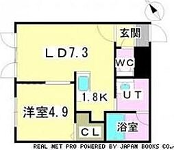 グランディール45 1LDKの間取図画像