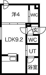 アレグリア琴似 1LDKの間取図画像