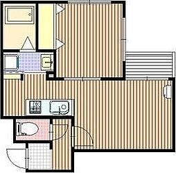 ケイモード・N18 1LDKの間取図画像