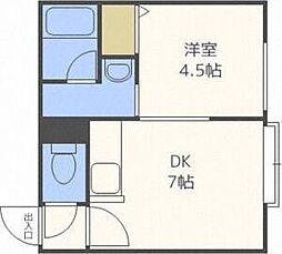 クリエイト栄通 1DKの間取図画像