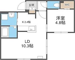 Gran Luz発寒(グランルース発寒) 1LDKの間取図画像