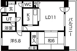 ゆとり31 2LDKの間取図画像
