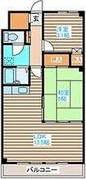 松下ビル 2LDKの間取図画像