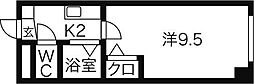 コア・24A 1Kの間取図画像