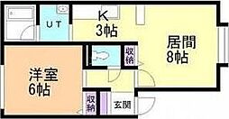 ボナール 1LDKの間取図画像