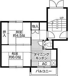 ビレッジハウス手稲1 1LDKの間取図画像