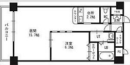 KKS羊ケ丘 1LDKの間取図画像