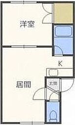 プリマベーラ北郷1 1LDKの間取図画像