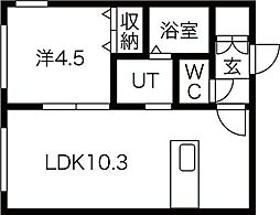 GROOVEHIRAGISHI 1LDKの間取図画像