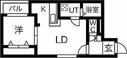 MTガーデン琴似A 1LDKの間取図画像