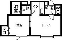 MKガーデン北39 1LDKの間取図画像