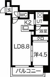 マルコウMSNo2 1LDKの間取図画像