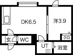 ラヴィータ琴似 1DKの間取図画像