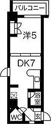 ミルフィオーレ学園前 1LDKの間取図画像