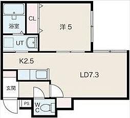 グレースコート 1LDKの間取図画像