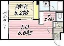 ドリホ豊平公園A 1LDKの間取図画像