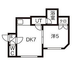 ティファニーZ 4階1LDKの間取り