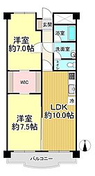 ストークマンション住之江 2LDKの間取図画像
