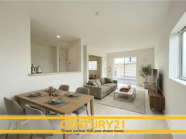 ※家具はCGを合成したものです。■■憩いのリビング■■リビングとダイニングの空間機能を活かし、巧みに使い分ける発想が、ライフスタイルに新しいゆとりをもたらします。