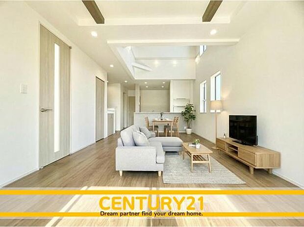 ■■憩いのリビング■■※家具はCGを合成したものです。リビングとダイニングの空間機能を活かし、巧みに使い分ける発想が、ライフスタイルに新しいゆとりをもたらします。