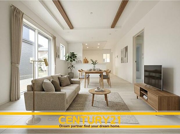 ※家具はCGを合成したものです。■■憩いのリビング■■リビングとダイニングの空間機能を活かし、巧みに使い分ける発想が、ライフスタイルに新しいゆとりをもたらします。