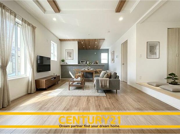 ※家具はCGを合成したものです。■■憩いのリビング■■リビングとダイニングの空間機能を活かし、巧みに使い分ける発想が、ライフスタイルに新しいゆとりをもたらします。