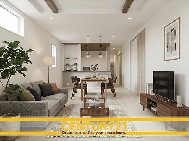 ※家具はCGを合成したものです。■■憩いのリビング■■リビングとダイニングの空間機能を活かし、巧みに使い分ける発想が、ライフスタイルに新しいゆとりをもたらします。