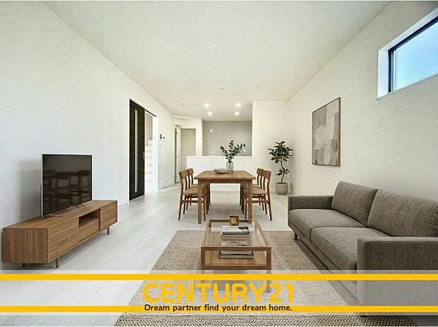 ■■憩いのリビング■■※家具はCGを合成したものです。くつろぎを愉しむリビングルームは憩いの場となります。※現地写真を一部加工しています。実際の室内状況は現況優先となります。