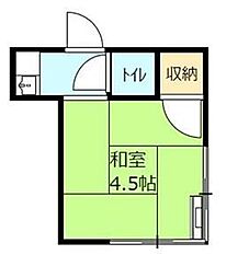 寿ハイム 1Kの間取図画像