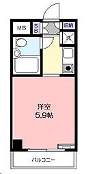 リブゼ横浜南 ワンルームの間取図画像