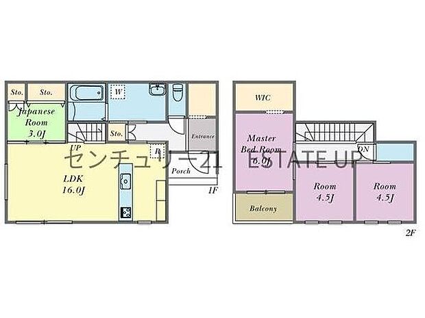 【間取り】ファミリーにおすすめの5LDK。寝室、お子様のお部屋など分けた使いかたが可能です。
