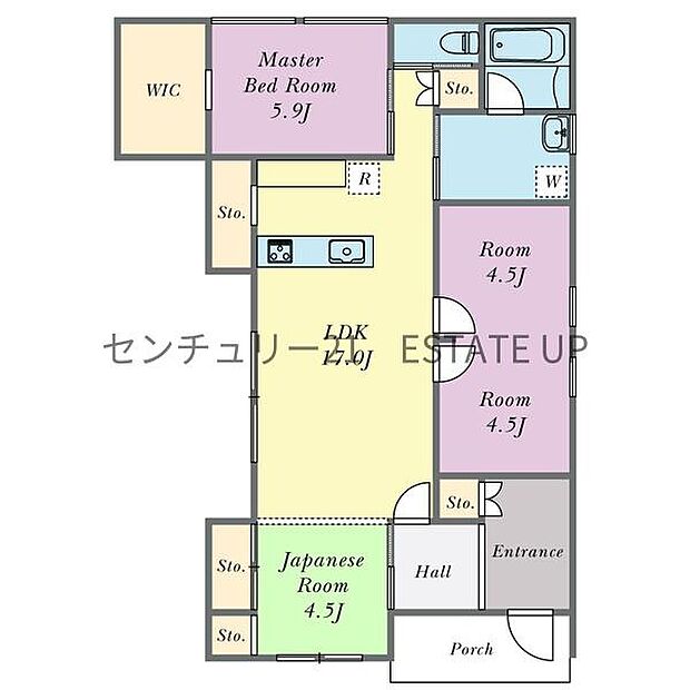 【間取り】ファミリーにおすすめの4LDK。