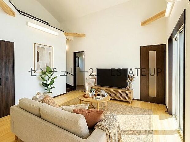 【リビング】ゆったり過ごせる心地よい空間♪※ホームステージングしているイメージ図です。