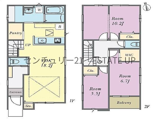【間取り】ファミリーにおすすめの4LDK。寝室、お子様のお部屋など分けた使いかたが可能です。