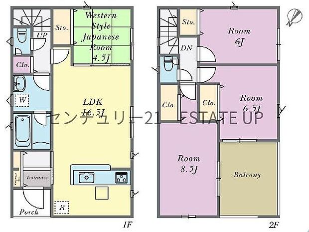 【間取り】ファミリーにおすすめの4LDK。寝室、お子様のお部屋など分けた使いかたが可能です。