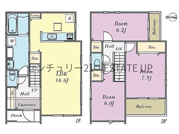 【間取り】ファミリーにおすすめの3LDK。寝室、お子様のお部屋など分けた使いかたが可能です。