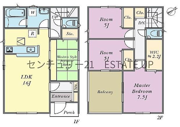 【間取り】ファミリーにおすすめの4LDK。寝室、お子様のお部屋など分けた使いかたが可能です。