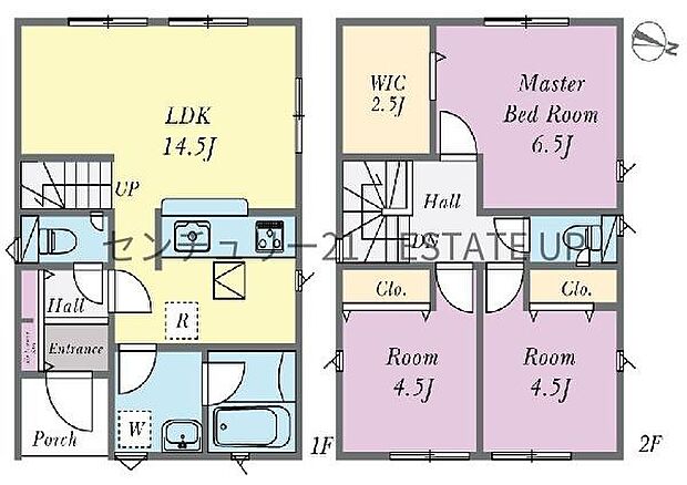 【間取り】ファミリーにおすすめの3LDK。寝室、お子様のお部屋など分けた使いかたが可能です。