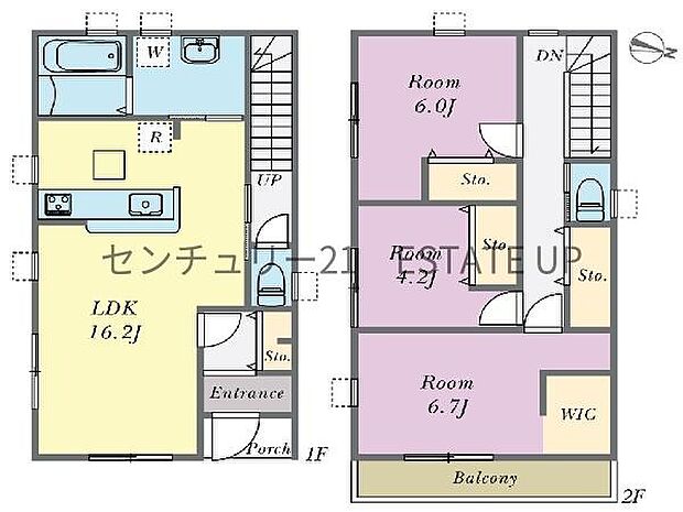 【間取り】ファミリーにおすすめの3LDK。寝室、お子様のお部屋など分けた使いかたが可能です。